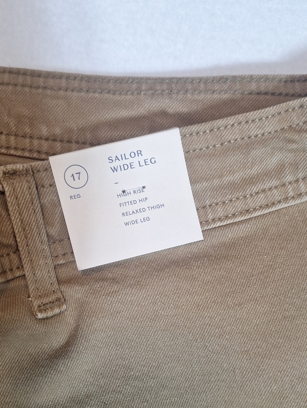 Universal Thread Women Sailor Wide Leg Khaki Jeans - Picture 4 of 10